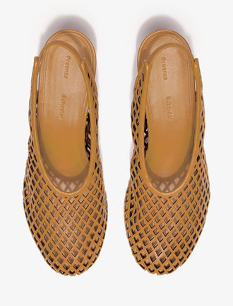 Proenza Schouler Aerial of Tee Perforated Slingback Pumps in Nappa in Mud