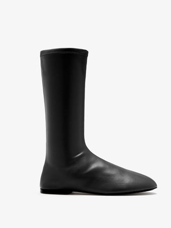 Proenza Schouler Front image of Tee Stretch Flat Boots in Black