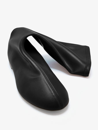 Proenza Schouler Detail Image of Tee Stretch Flat Boots in Black