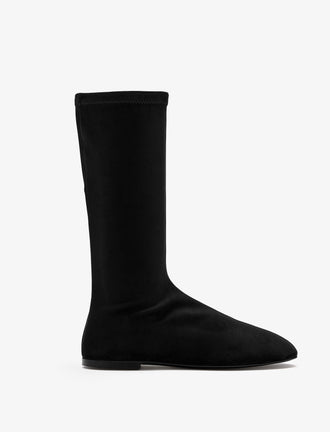Proenza Schouler Front image of Tee Stretch Flat Boot in Black