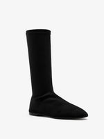 Proenza Schouler 3/4 Front image of Tee Stretch Flat Boot in Black