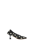 Proenza Schouler Front image of Tee Embroidered Mesh Heel in Black/Resin