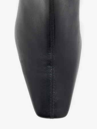 Aerial image of Trap Flat Ankle Boots In Nappa Leather in Black