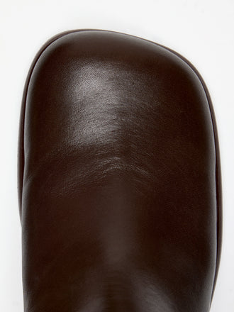 Proenza Schouler Still Life Image of Aerial View of Esme Boot in Shiny Calf in Umber
