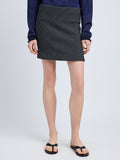 Proenza Schouler Front cropped image of model wearing Lawson Skirt in Tweed in Black