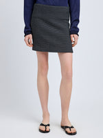 Proenza Schouler Front cropped image of model wearing Lawson Skirt in Tweed in Black