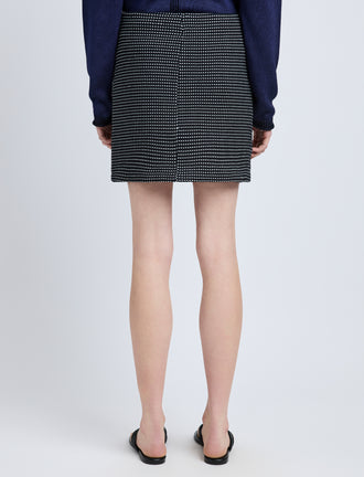 Proenza Schouler Back cropped image of model wearing Lawson Skirt in Tweed in Black