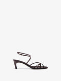 Proenza Schouler Still Life Front Image of Uma Ankle Strap Sandals in Currant