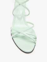 Proenza Schouler Still Life Detail Image of Uma Ankle Strap Sandals in Mint