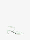 Proenza Schouler Still Life Front Image of Uma Ankle Strap Sandals in Mint