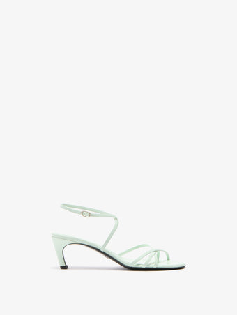 Proenza Schouler Still Life Front Image of Uma Ankle Strap Sandals in Mint