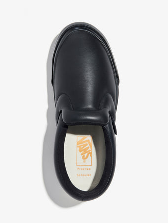 Aerial image of Vans x Proenza Schouler Puffy Slip-On Shoes in black