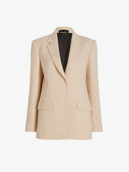 Proenza Schouler Still Life Image of VESSA JACKET IN STRETCH WOOL CREPE in Macadamia