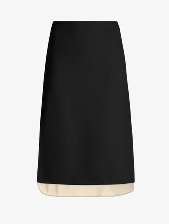 Proenza Schouler Still life image of VESSA SKIRT IN STRETCH WOOL CREPE in Black 