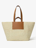 Back image of XL Morris Tote in Raffia in IVORY