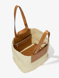 Aerial image of Large Morris Tote in Raffia in IVORY
