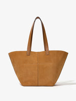 Back image of Large Bedford Tote in Suede in honey