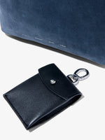 Detail image of Large Bedford Tote in Suede in navy/black