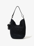 Back image of Raffia Spring Bucket Bag in MIDNIGHT BLUE