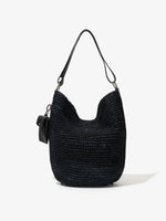 Back image of Raffia Spring Bucket Bag in MIDNIGHT BLUE