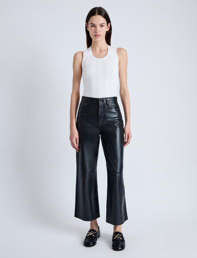 Proenza Schouler White Label Leather Culottes - Black | Proenza 