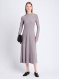 Front image of model wearing Isabella Dress In Brushed Rib in fig