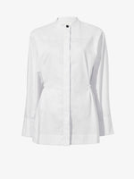 Flat image of Senna Top in Poplin in off white