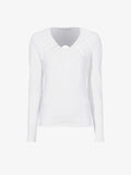 Flat image of Sophia Top in Stretch T-Shirt Jersey in off white
