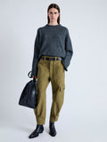 Front image of model wearing Kay Cargo Pant in FATIGUE
