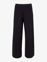Flat image of Grace Pant In Cotton Cashmere in black/leaf