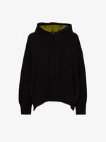 Flat image of Cleo Sweatshirt In Cotton Cashmere in black/leaf