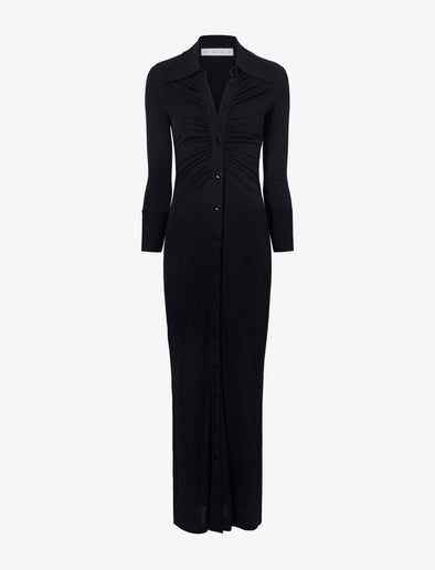 Still Life image of Clara Dress In Matte Crepe Jersey in BLACK