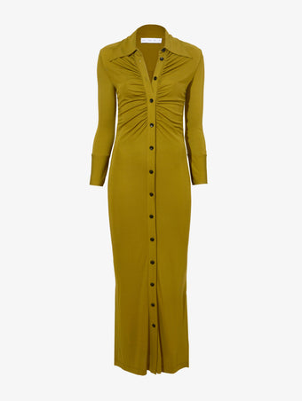 Still Life image of Clara Dress In Matte Crepe Jersey in OLIVE