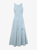Still Life image of Arlet Sleeveless Dress In Stretch Twill in GREY INDIGO