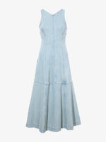 Still Life image of Arlet Sleeveless Dress In Stretch Twill in GREY INDIGO