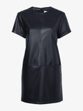 Still Life image of Sonny Dress In Faux Leather in BLACK