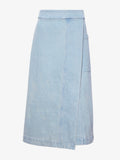 Still Life image of Iris Wrap Skirt In Stretch Twill in GREY INDIGO