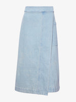 Still Life image of Iris Wrap Skirt In Stretch Twill in GREY INDIGO
