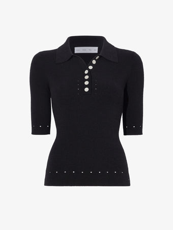 Still Life image of Spencer Blouse In Boucle Viscose in BLACK
