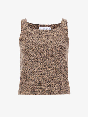 Still Life image of Drew Top In Chunky Marl in CAMEL/BLACK