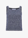 Still Life image of Drew Top In Chunky Marl in DARK BLUE/ OFF WHITE