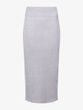 Still Life image of Willow Skirt In Plaited Rib Knits in FOG/OFF WHITE