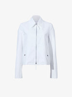 Still Life image of Barnes Jacket in Rumpled Cotton in WHITE