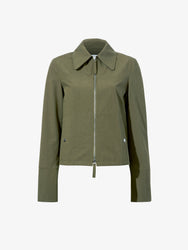 Still Life image of Barnes Jacket in Rumpled Cotton in DARK OLIVE