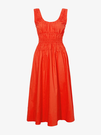 Still Life image of Penny Dress in Poplin in POPPY