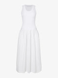 Still Life image of Malia Dress in Peached Poplin in WHITE
