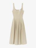 Still Life image of Allen Dress in Rumpled Cotton in KHAKI