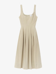 Still Life image of Allen Dress in Rumpled Cotton in KHAKI