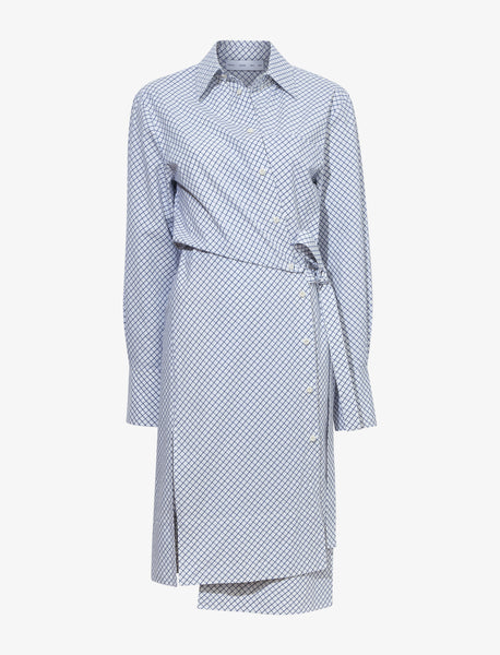Proenza Schouler White Label Lane Wrap Dress in Yarn Dye Proenza Schouler White Label Lane Wrap Dress in Yarn Dye