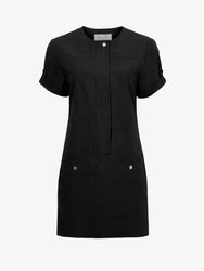 Still Life image of Watson Dress in Solid Cotton Linen in BLACK